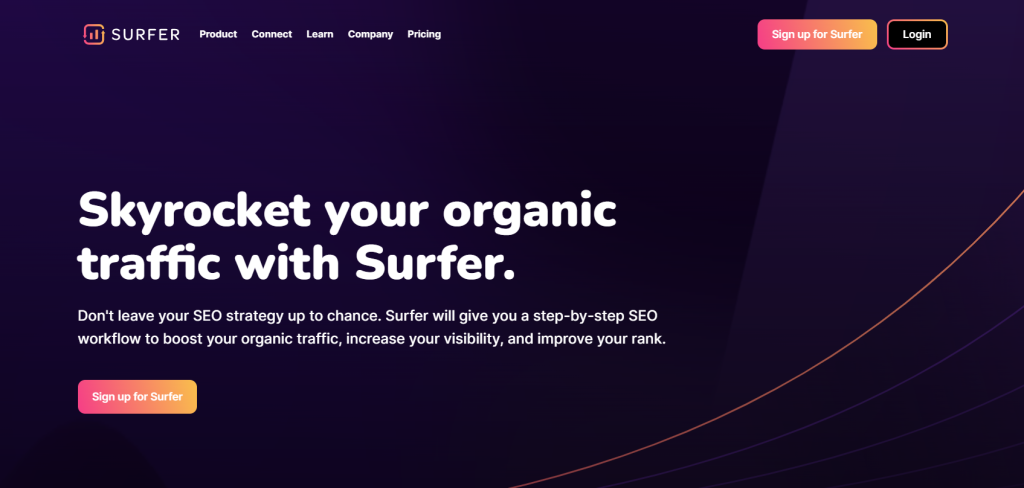 Surfer SEO website