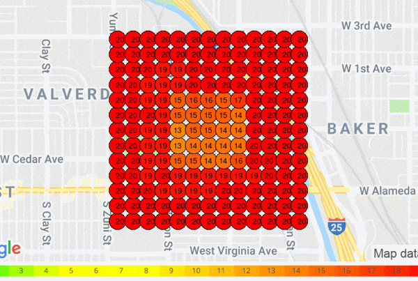 Local SEO Search Grid animation showing Local Search improvements with Webink Solutions Local SEO Service