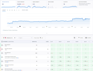 Screenshot showing the improvement in client rankings using our Sarasota SEO service, highlighting the effectiveness of our targeted SEO strategies.